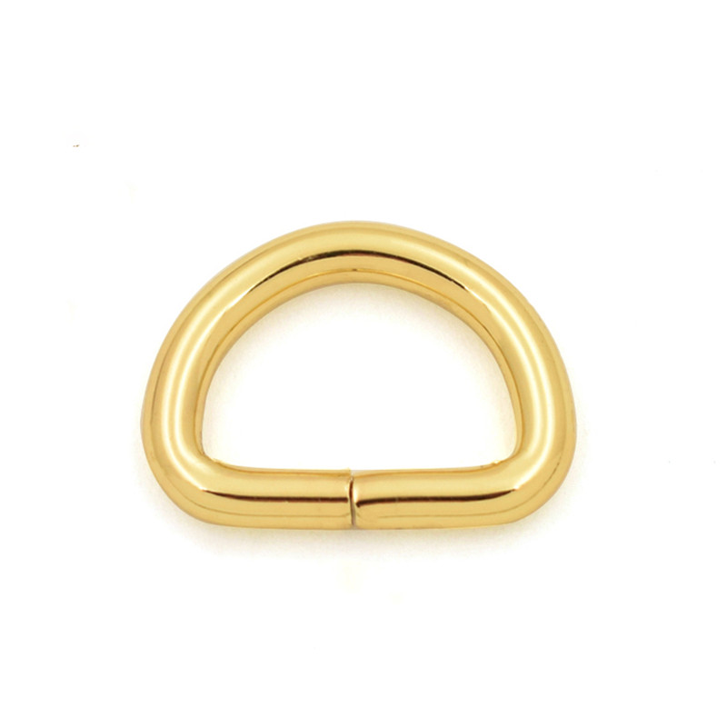 Høykvalitets fargerikt metall D-ring D-ringer Maskinvare D-ring for håndvesker D-spenne (3)