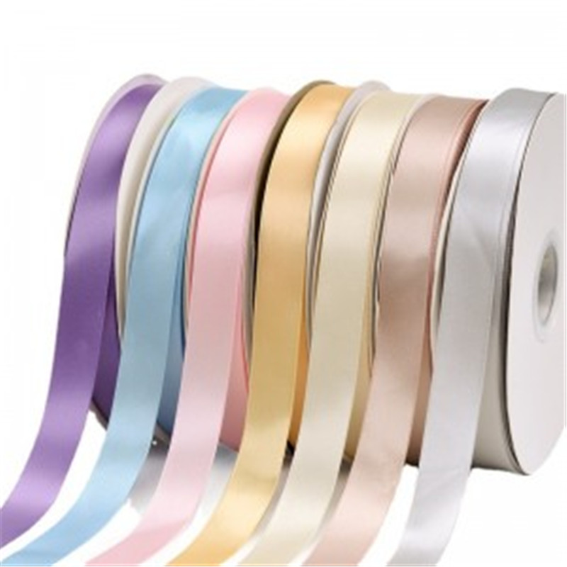 Factory Stocked Mixed Solid Colors 3-100MM Width Single Double Faced Smooth Satin Ribbon (1)