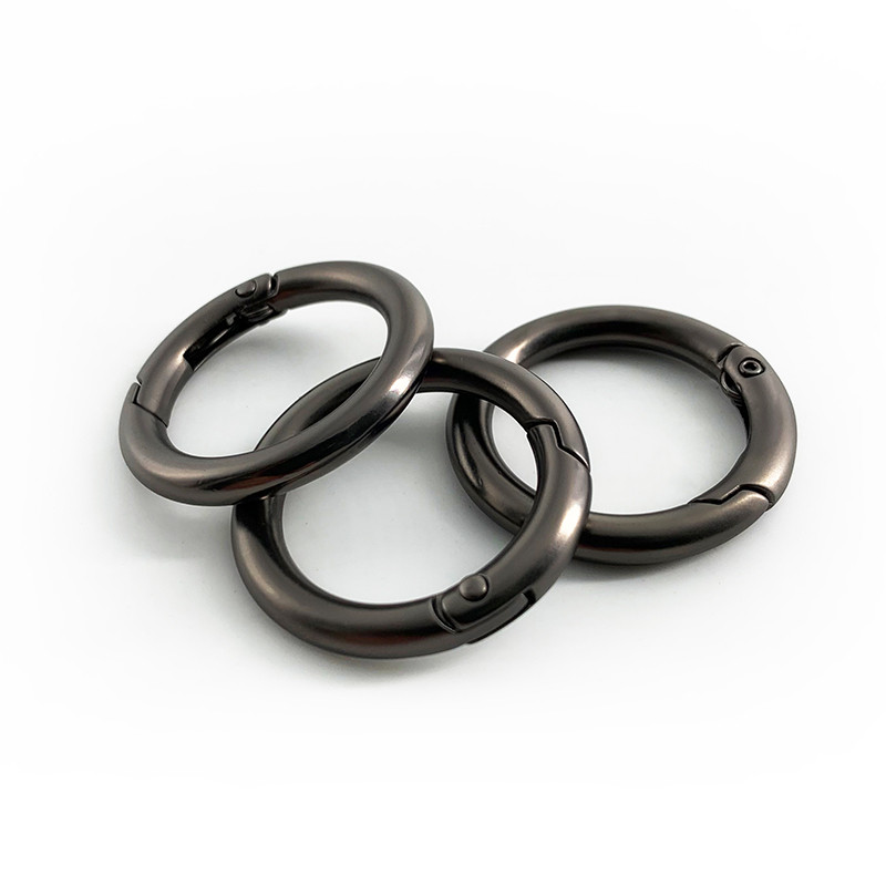 High Quality Zinc Alloy Round Open O Ring Spring Ring Key Spring Ring Buckles (3)