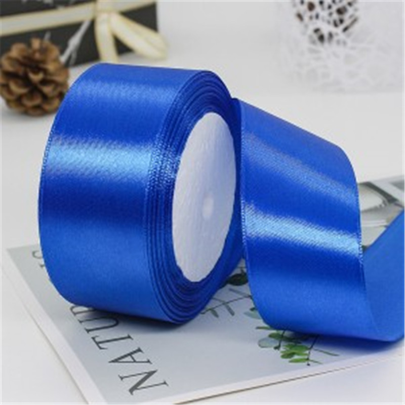 Polyester Solid Color 5-100MM Width Double Faced Smooth Wrapping Satin Gift Ribbon (1)