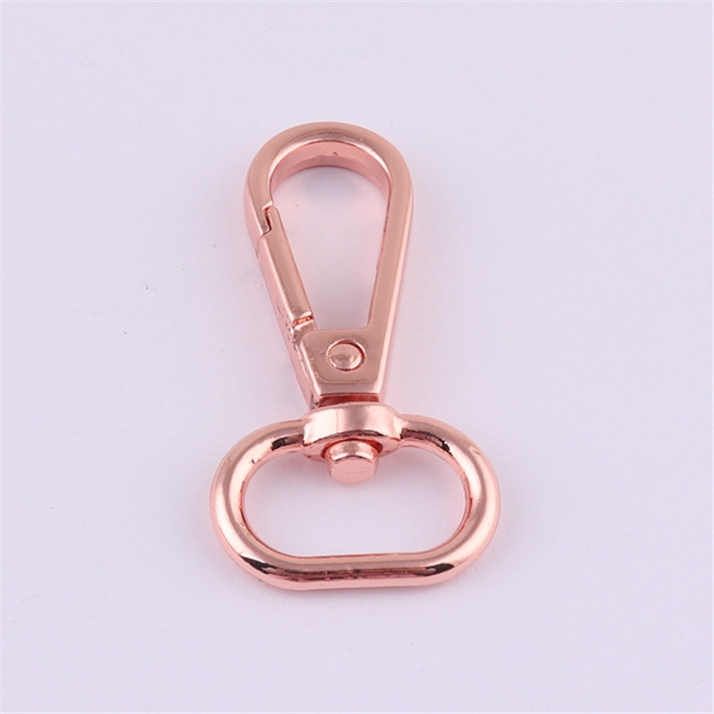 Top Quality Rose Gold Handbag Buckle Custom All Size 15mm20mm25mm Zinc Alloy Swivel Snap Hook (3)